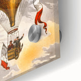 Vintage Travel Poster - Hot Air Balloon Paris Wall Art