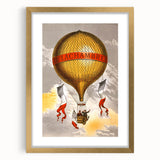 Vintage Travel Poster - Hot Air Balloon Paris Wall Art