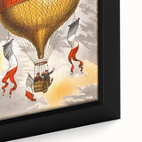 Vintage Travel Poster - Hot Air Balloon Paris Wall Art