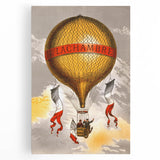 Vintage Travel Poster - Hot Air Balloon Paris Wall Art