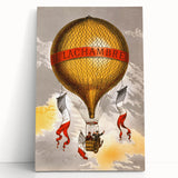 Vintage Travel Poster - Hot Air Balloon Paris Wall Art