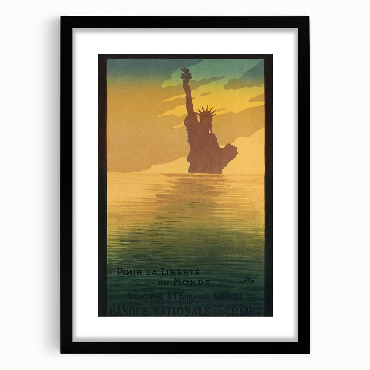 Vintage Travel Poster - Statue of Liberty Wall Art