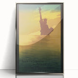 Vintage Travel Poster - Statue of Liberty Wall Art