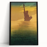 Vintage Travel Poster - Statue of Liberty Wall Art