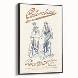 Vintage Travel Poster - Columbias Bicycle Wall Art