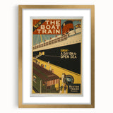 Vintage Travel Poster - The Boat Train Adventure Wall Art