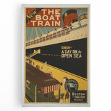 Vintage Travel Poster - The Boat Train Adventure Wall Art