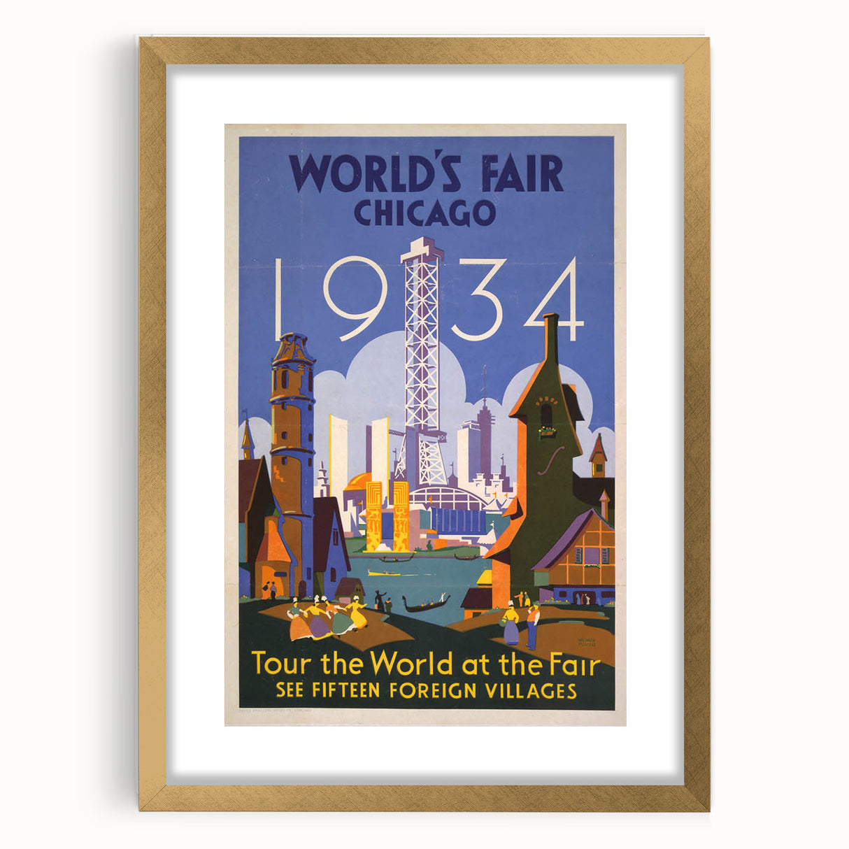 Vintage Travel Poster - 1934 Chicago World’s Fair Wall Art