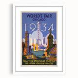 Vintage Travel Poster - 1934 Chicago World’s Fair Wall Art
