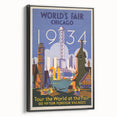 Vintage Travel Poster - 1934 Chicago World’s Fair Wall Art
