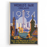 Vintage Travel Poster - 1934 Chicago World’s Fair Wall Art