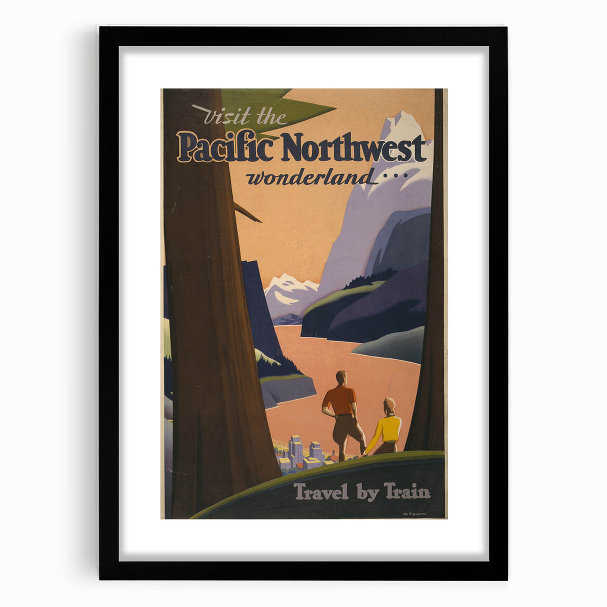 Vintage Travel Poster - Pacific Northwest Train Wall Art