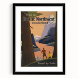 Vintage Travel Poster - Pacific Northwest Train Wall Art