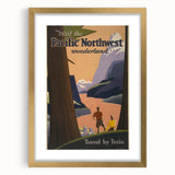 Vintage Travel Poster - Pacific Northwest Train Wall Art
