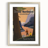 Vintage Travel Poster - Pacific Northwest Train Wall Art