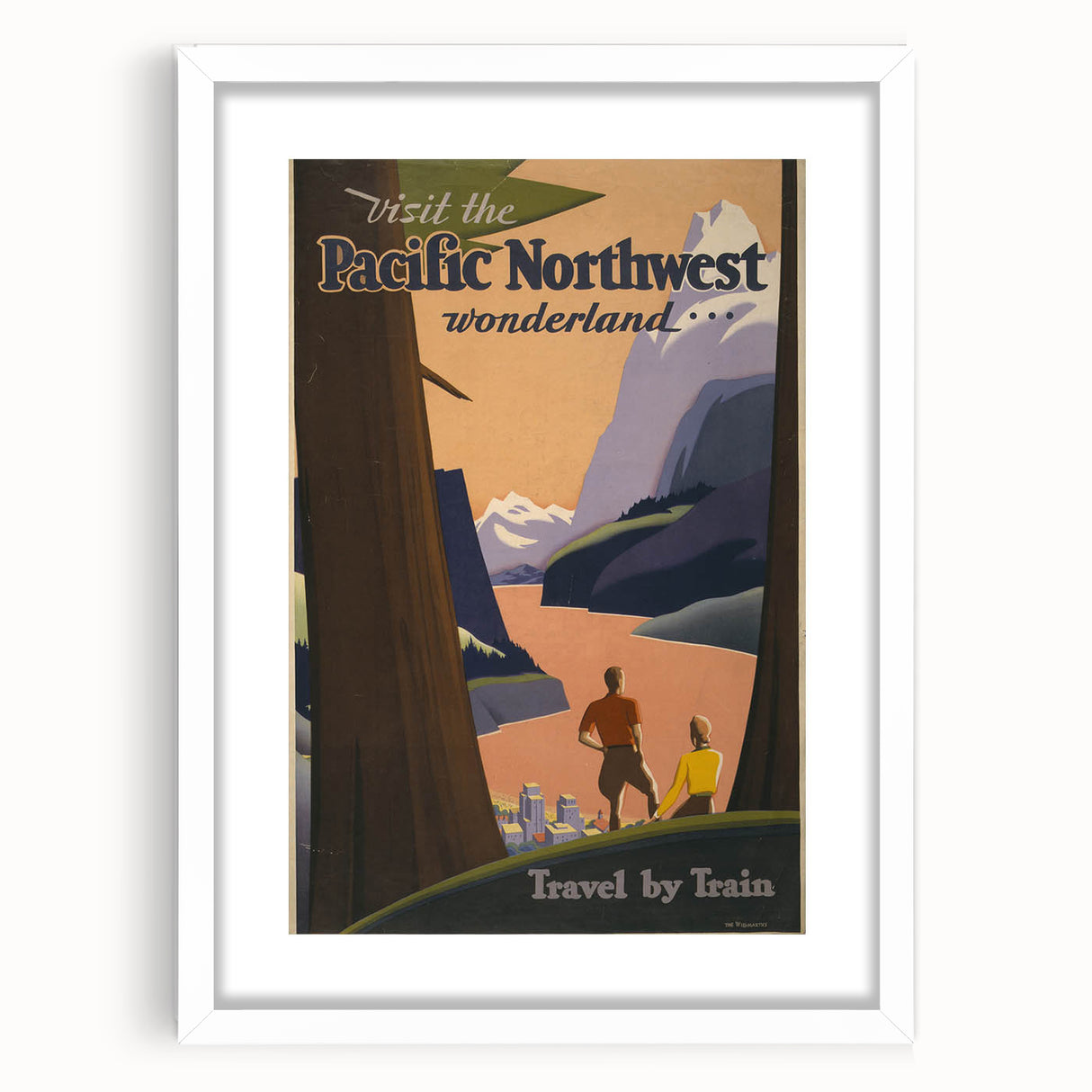 Vintage Travel Poster - Pacific Northwest Train Wall Art