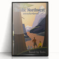 Vintage Travel Poster - Pacific Northwest Train Wall Art