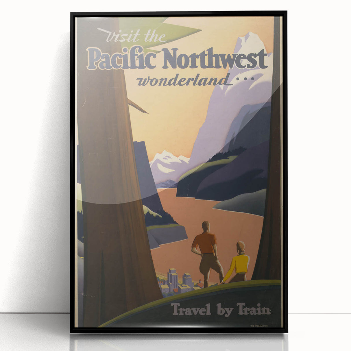 Vintage Travel Poster - Pacific Northwest Train Wall Art