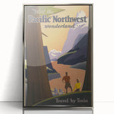 Vintage Travel Poster - Pacific Northwest Train Wall Art