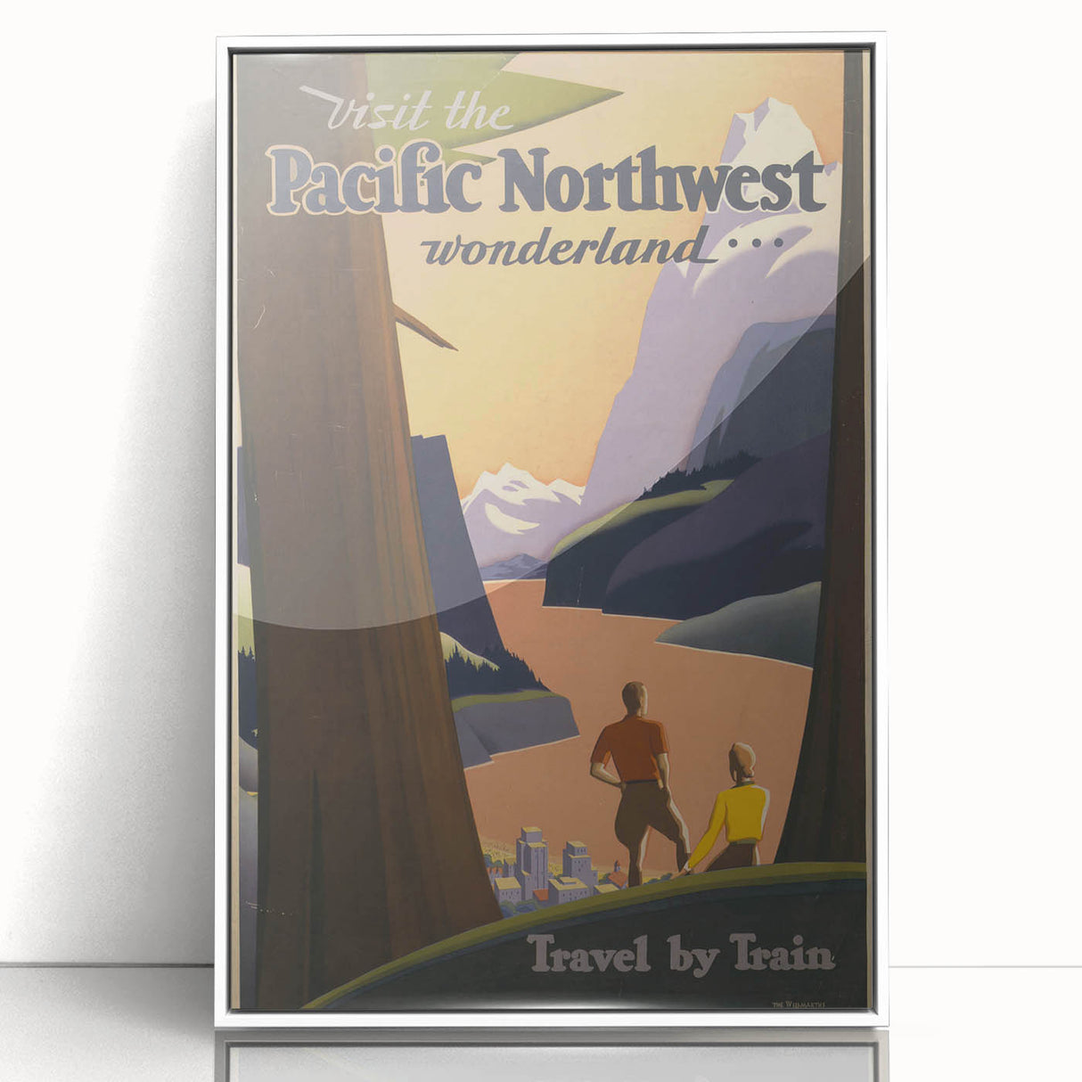 Vintage Travel Poster - Pacific Northwest Train Wall Art