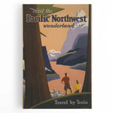 Vintage Travel Poster - Pacific Northwest Train Wall Art