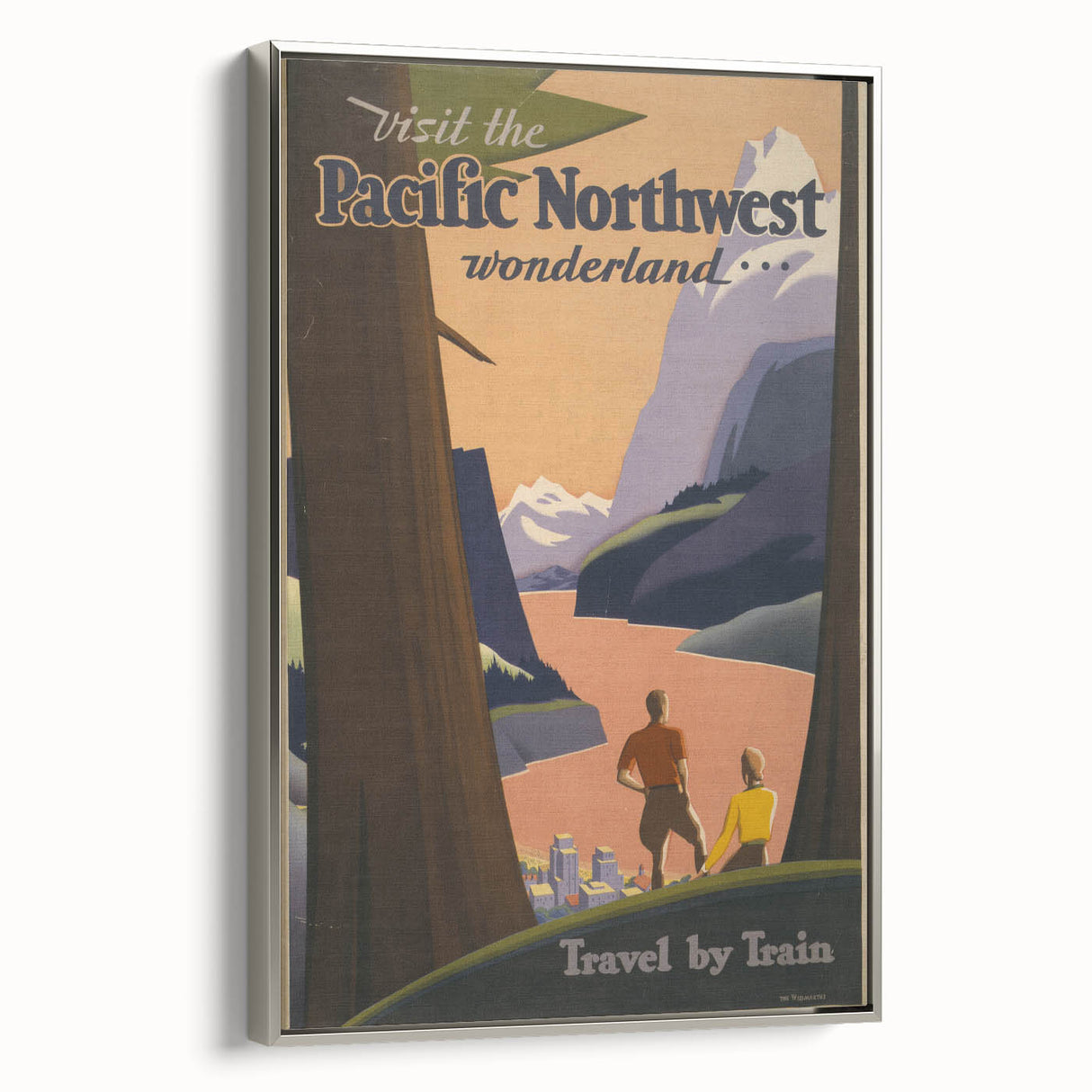 Vintage Travel Poster - Pacific Northwest Train Wall Art