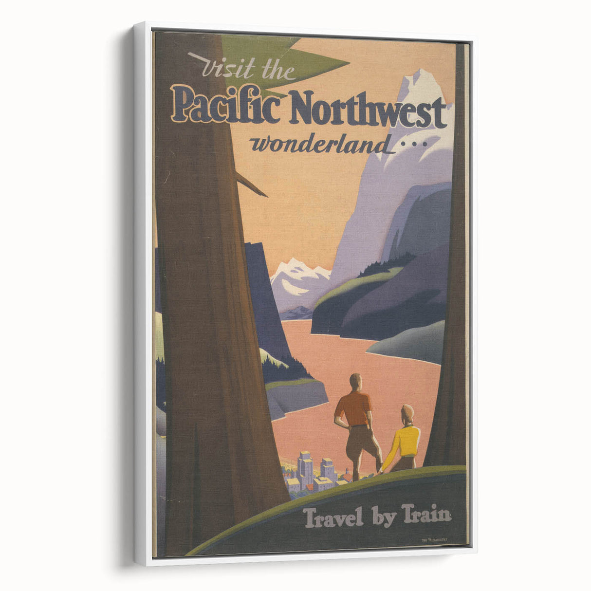 Vintage Travel Poster - Pacific Northwest Train Wall Art