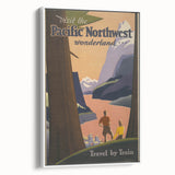 Vintage Travel Poster - Pacific Northwest Train Wall Art