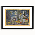 Times Square Nightscape Poster – Vintage New York City Art
