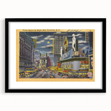 Times Square Nightscape Poster – Vintage New York City Art
