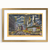 Times Square Nightscape Poster – Vintage New York City Art
