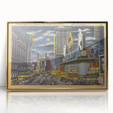 Times Square Nightscape Poster – Vintage New York City Art