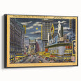 Times Square Nightscape Poster – Vintage New York City Art