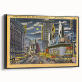 Times Square Nightscape Poster – Vintage New York City Art
