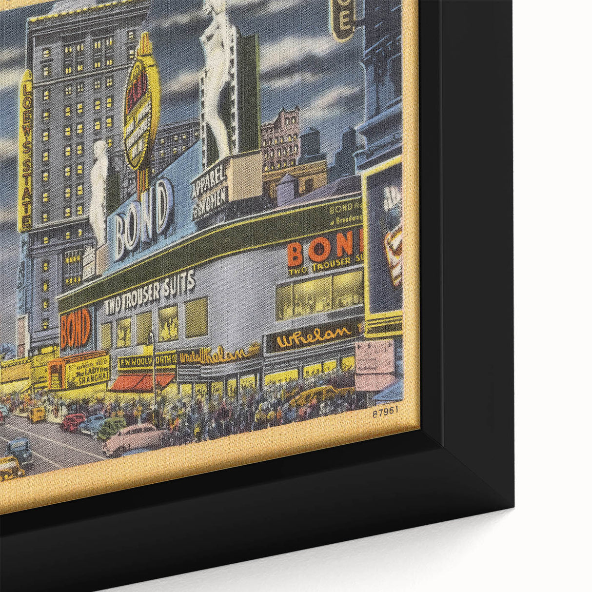 Times Square Nightscape Poster – Vintage New York City Art