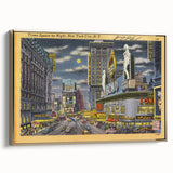 Times Square Nightscape Poster – Vintage New York City Art