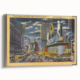 Times Square Nightscape Poster – Vintage New York City Art