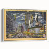 Times Square Nightscape Poster – Vintage New York City Art