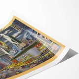Times Square Nightscape Poster – Vintage New York City Art