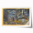 Times Square Nightscape Poster – Vintage New York City Art
