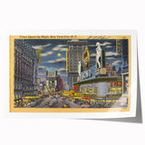 Times Square Nightscape Poster – Vintage New York City Art