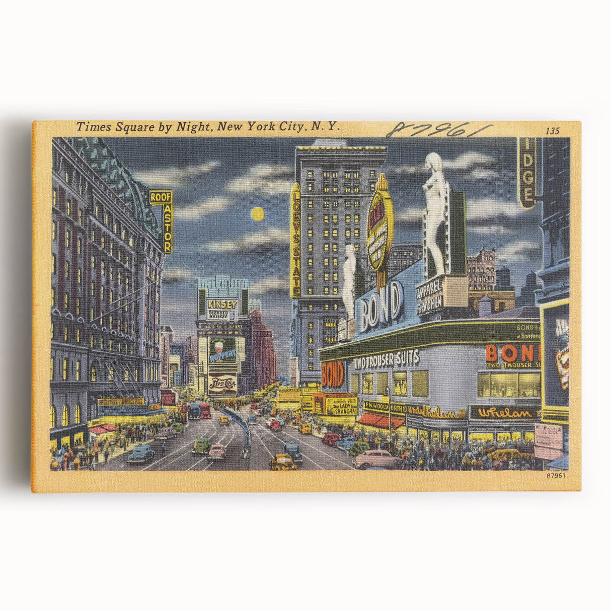 Times Square Nightscape Poster – Vintage New York City Art