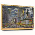 Times Square Nightscape Poster – Vintage New York City Art
