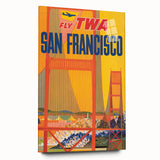 Vintage Travel Poster - San Francisco TWA Wall Art