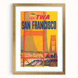 Vintage Travel Poster - San Francisco TWA Wall Art