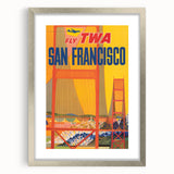 Vintage Travel Poster - San Francisco TWA Wall Art