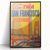Vintage Travel Poster - San Francisco TWA Wall Art