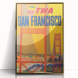 Vintage Travel Poster - San Francisco TWA Wall Art