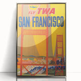 Vintage Travel Poster - San Francisco TWA Wall Art