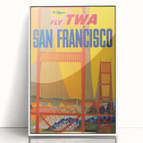Vintage Travel Poster - San Francisco TWA Wall Art